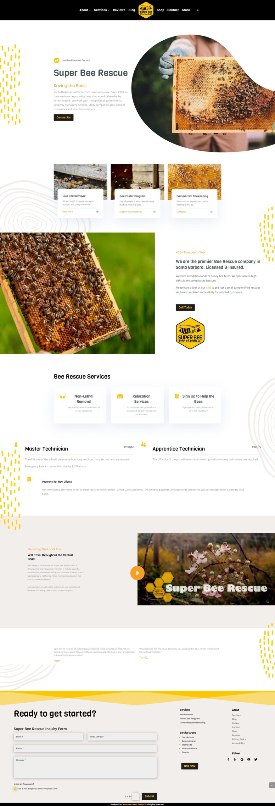 Super Bee Rescue Homepage